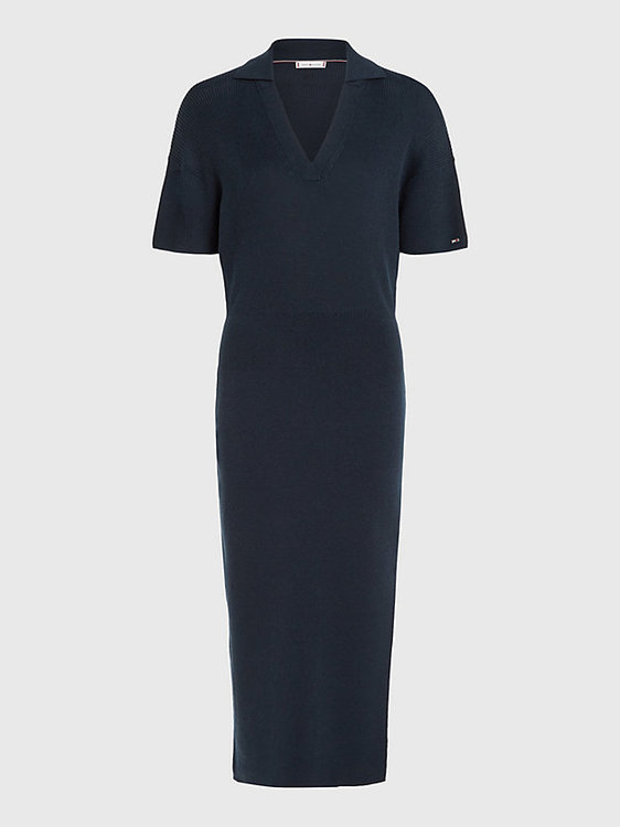 Open Polo Blousson šaty Navy barva Ženy