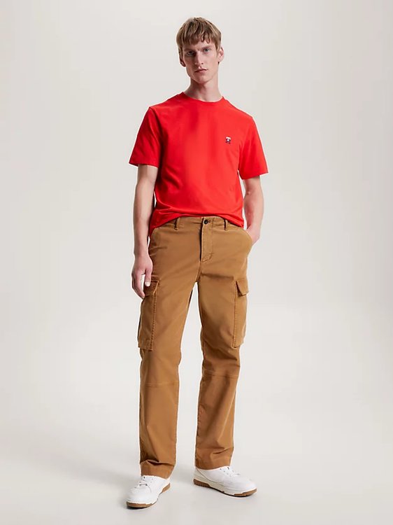 Small Monogram triko – Tommy Hilfiger, Červená barva Muži