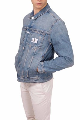 Jeansová bunda Slim Denim – Calvin Klein Jeans, Modrá barva Muži