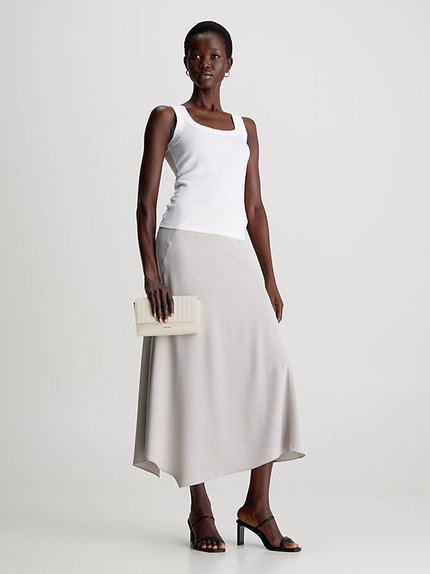 Módní Calvin Mini crossbody, Bílá, Krémová barva, 2024