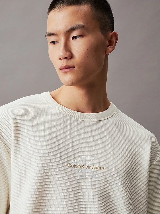 Módní City Grid triko, Béžová, Krémová barva, 2024