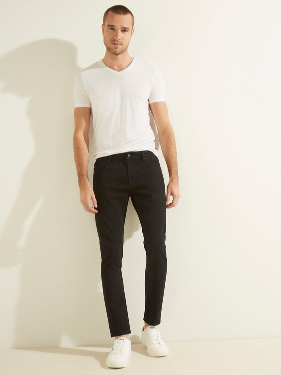 Super Skinny Jeans Černá barva Muži, Muži