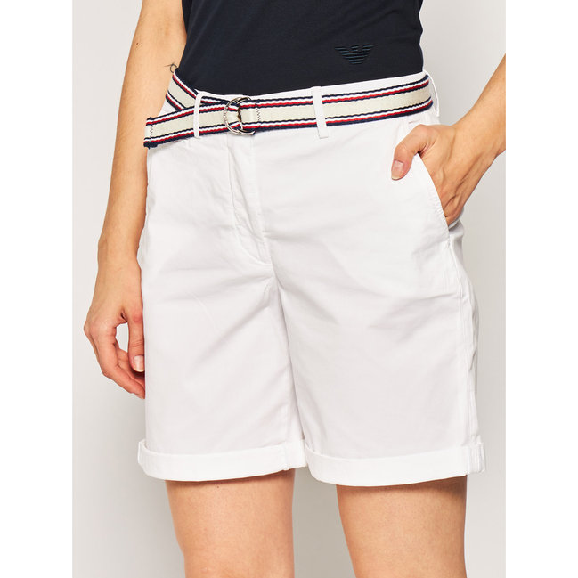 Plátěné šortky – Tommy Hilfiger, Bílá barva Ženy