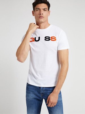 Front logo tričko – Guess, Bílá barva Muži