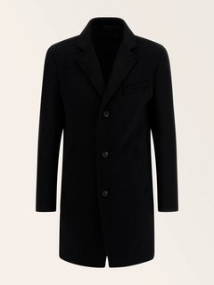 Luxusní Breasted kabát, Černá barva, L, XL