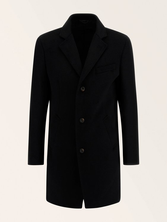 Luxusní Breasted kabát, Černá barva, L, XL