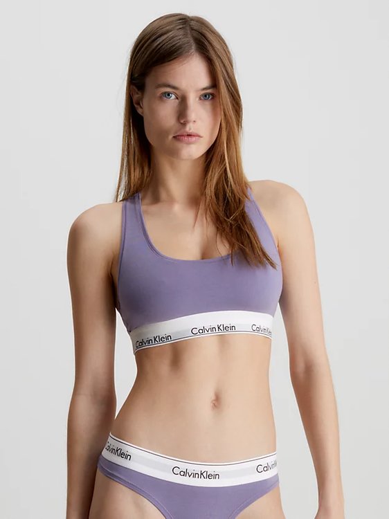 Modern Cotton podprsenka – Calvin Klein Underwear, Fialová barva Ženy