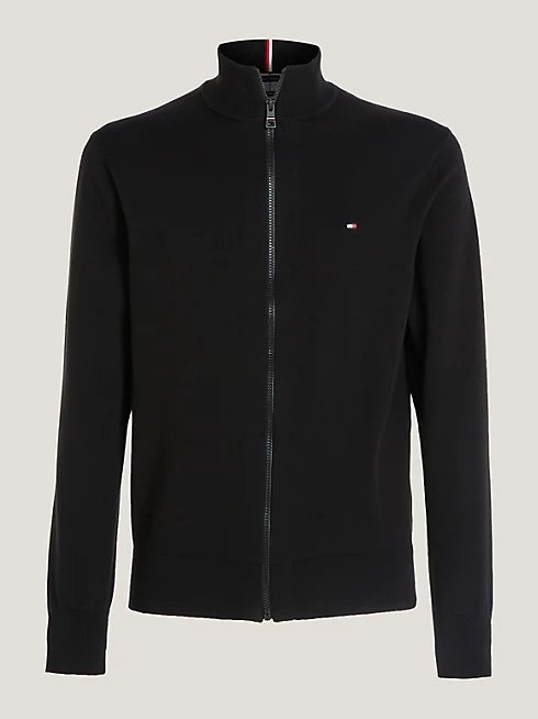 1985 Zip Through mikina Černá barva Muži