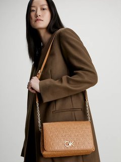 Luxusní Re-Lock crossbody, Hnědá barva, OS