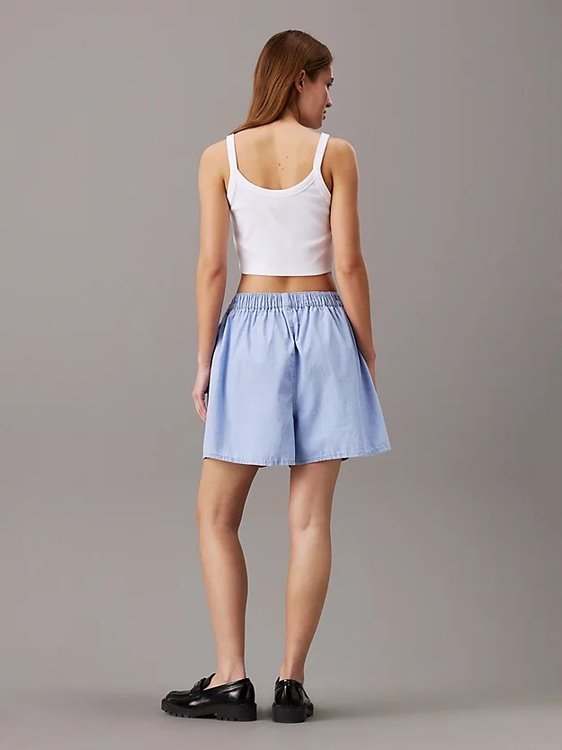 Denim Boxer šortky – Calvin Klein Jeans, Modrá barva Ženy