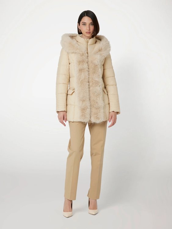 Zoe Puffer Long bunda – Marciano, Béžová barva Ženy