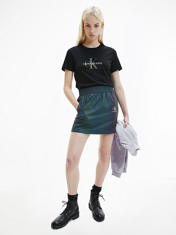 Logo triko – Calvin Klein Jeans, Černá barva Ženy