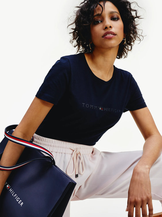 TH Logo triko – Tommy Hilfiger, Navy barva Ženy