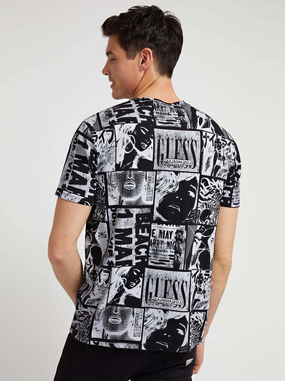Módní Print tričko, Černá barva, 2022 1