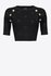 Pinko – Crop monogram svetr, Černá barva