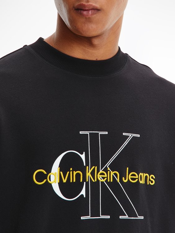 Módní Two tone monogram mikina, Černá barva, 2022 1