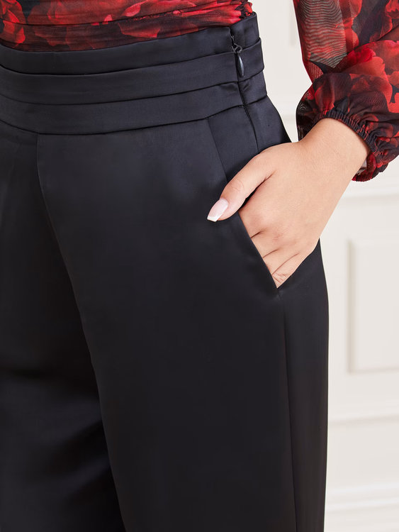 Luxusní Marcello kalhoty, Černá barva, 40, 44