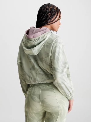 Anorak větrovka – Calvin Klein Performance, Zelená barva Ženy