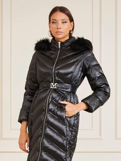 Luxusní Leda kabát, Černá barva, 38, 40, 42, 44