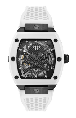 Philipp Plein – THE $KELETON hodinky, Bílá, Černá barva