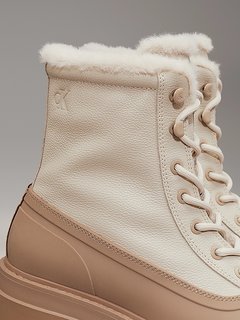 Béžová, Hnědá barva, Flatform Lace biker obuv