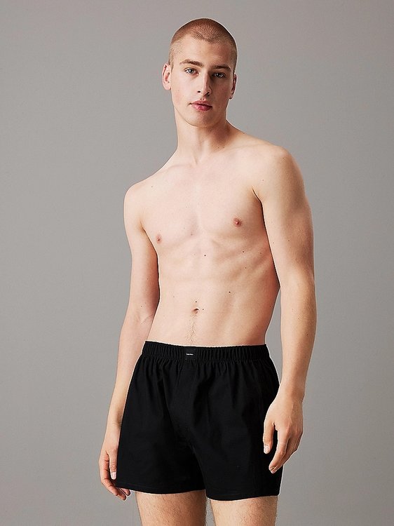 Woven Boxers trenky 3ks – Calvin Klein Underwear, Černá barva Muži