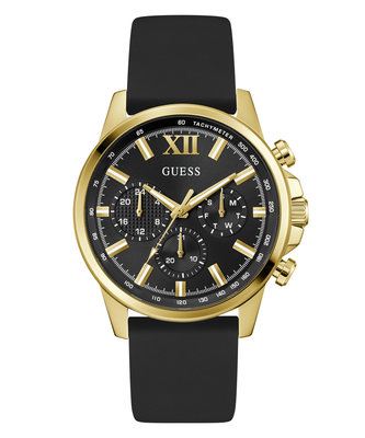 GUESS – Walker hodinky, Černá, Zlatá barva