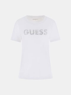 Stud script triko Bílá barva Ženy