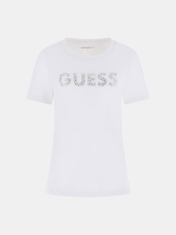 Stud script triko Bílá barva Ženy