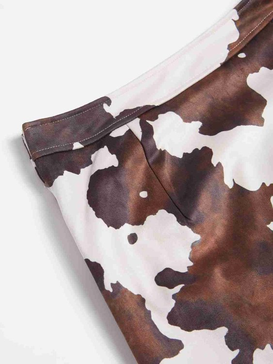 Guess – Lilli sukně, Bílá, Hnědá barva 2