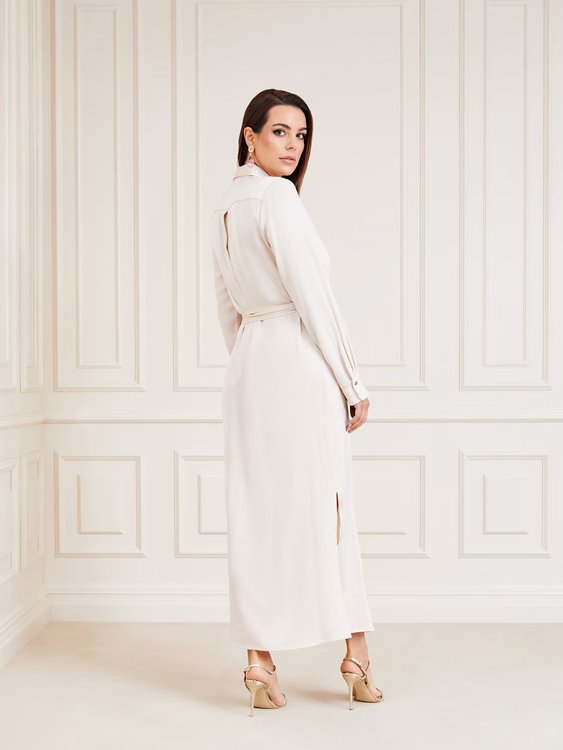 Crystal košilové šaty – Marciano, Bílá, Krémová barva Ženy