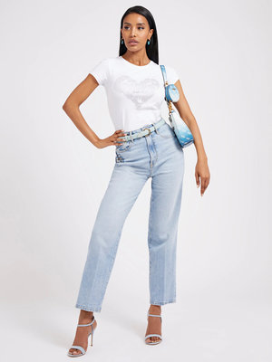 Heart tričko – Guess, Bílá barva Ženy