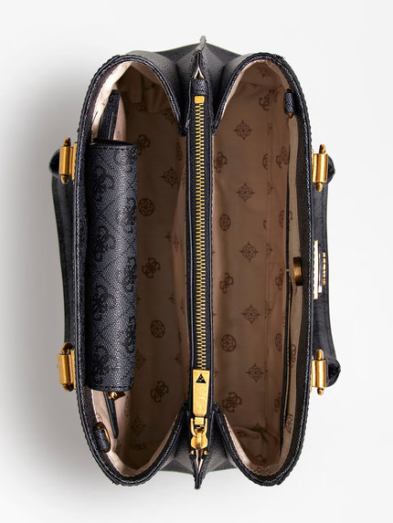 Módní Hensely kabelka, Černá barva, 2022, 2023