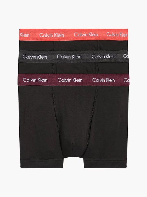 Calvin Klein Underwear – Cotton Stretch boxery 3ks, Černá barva