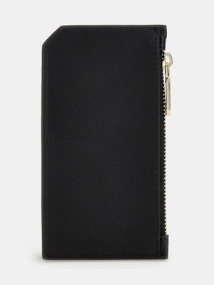 Saffiano pouzdro na karty – GUESS, Černá barva Ženy
