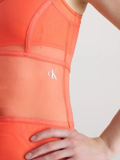 Luxusní Mesh Tank šaty, Červená barva, XS, S, M