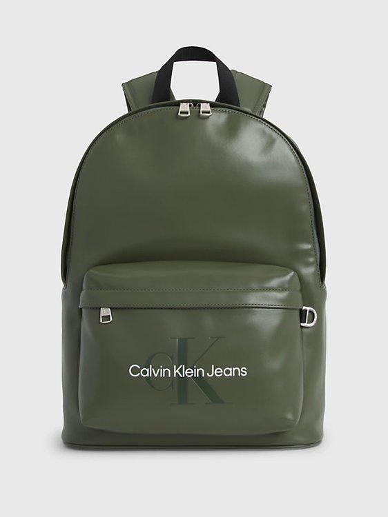 Calvin Klein Jeans – Monogram Sofr Campus batoh, Khaki, Zelená barva