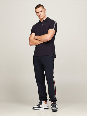 Global Stripe Monotype polo – Tommy Hilfiger, Modrá barva Muži