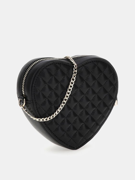 Rianee Quilt Heart crossbody – GUESS, Černá barva Ženy