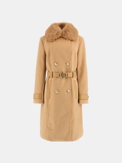 Amelia Double Breast kabát Béžová barva Ženy