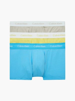 Calvin Klein Underwear – Cotton Stretch boxery 3ks, Béžová, Modrá, Žlutá barva