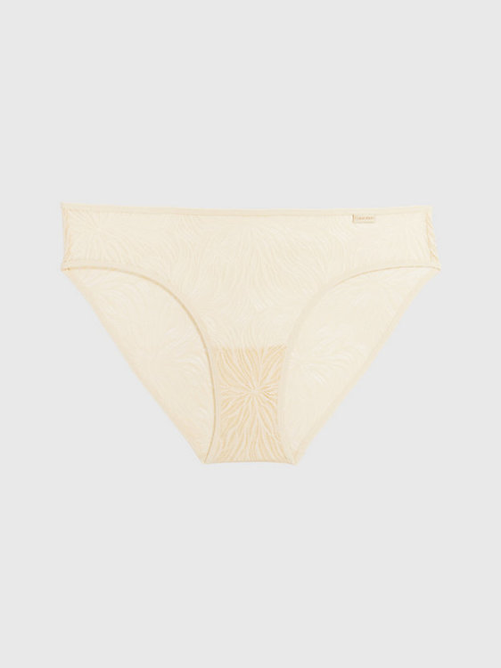 Calvin Klein Underwear – Sheer Marquisette bikiny, Béžová, Žlutá barva
