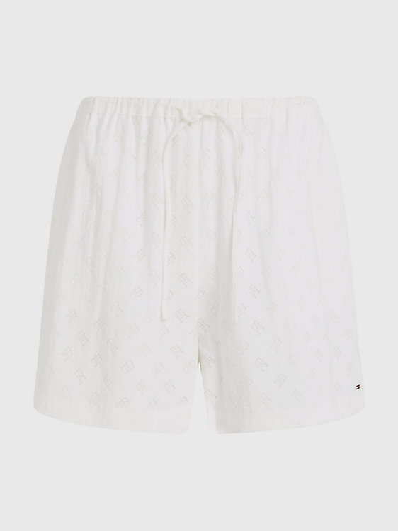 Devore kraťasy Bílá barva Ženy