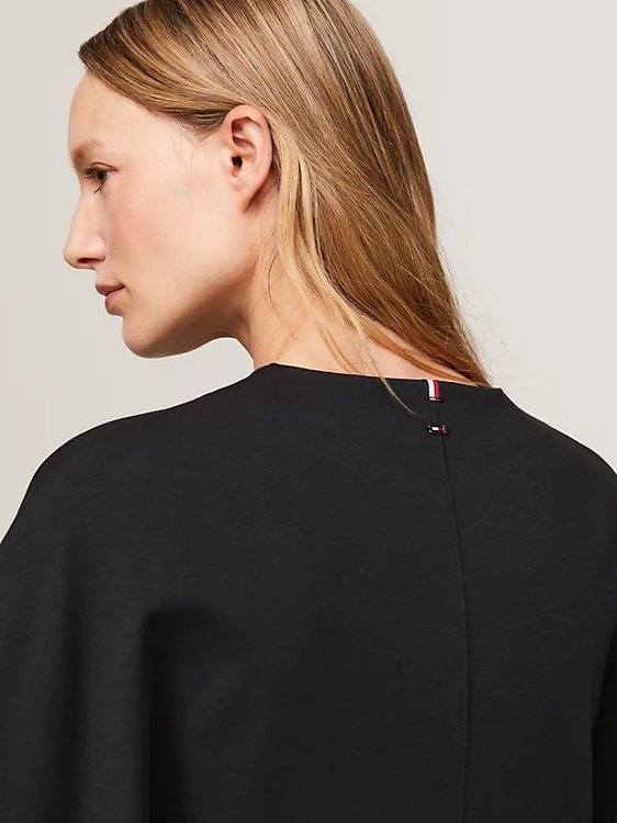 Luxusní Interlock Modal šaty, Černá barva, XS/R, S/R, M/R, L/R