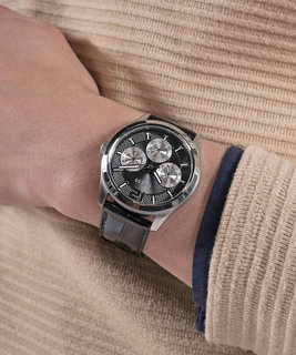 Zen hodinky Černá, Stříbrná barva Muži