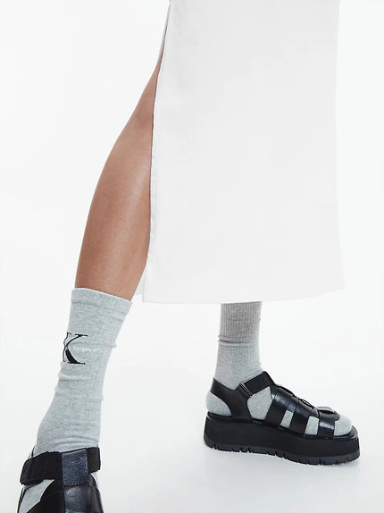 Luxusní Stacked logo šaty, Bílá barva, XS, S, M, L, XL