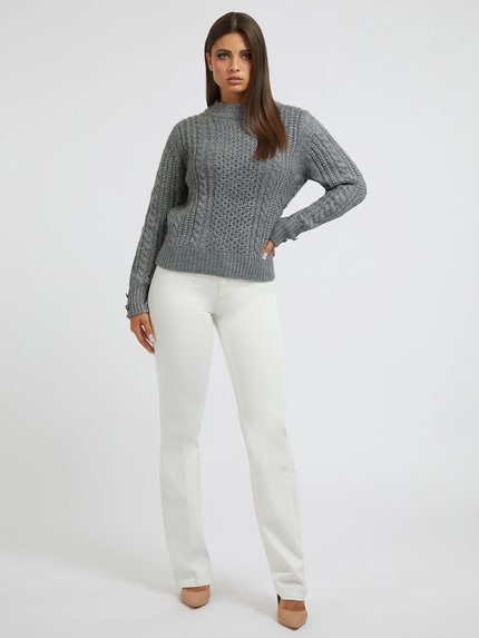 Módní Suzanne svetr, Šedá barva, 2022