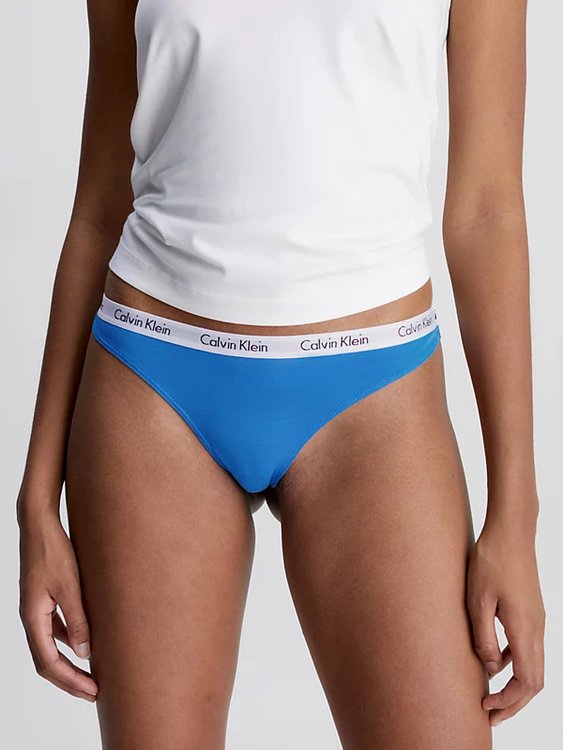 Carousel tanga – Calvin Klein Underwear, Modrá barva Ženy