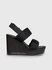 Calvin Klein Jeans – Wedge sandály, Černá barva