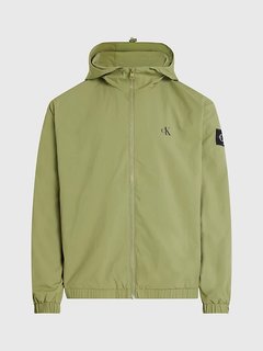 Relaxed Hooded Nylon větrovka Zelená barva Muži